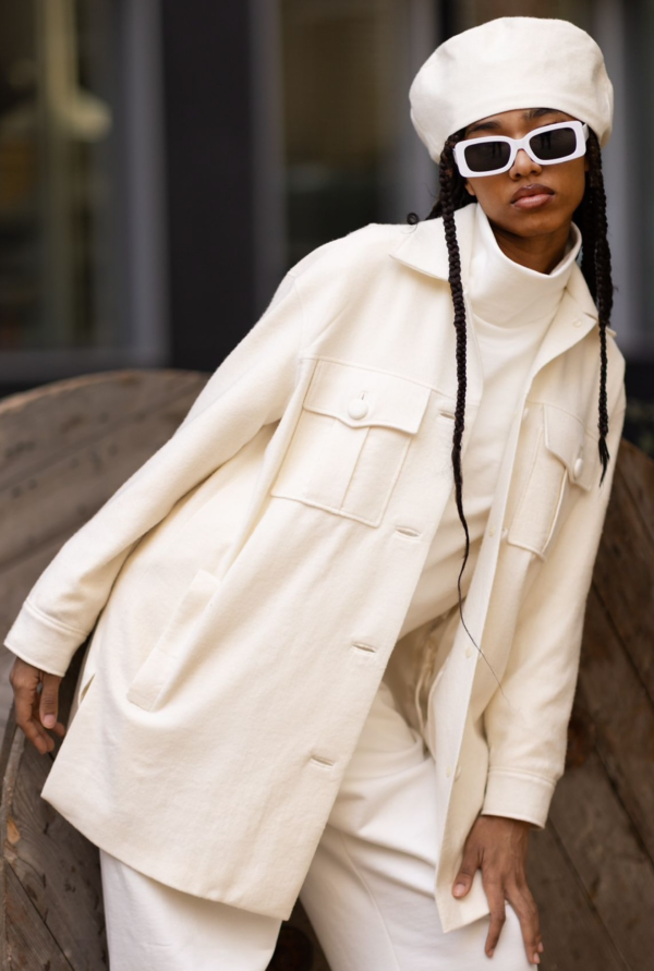 weißer mantel Lina Goldie