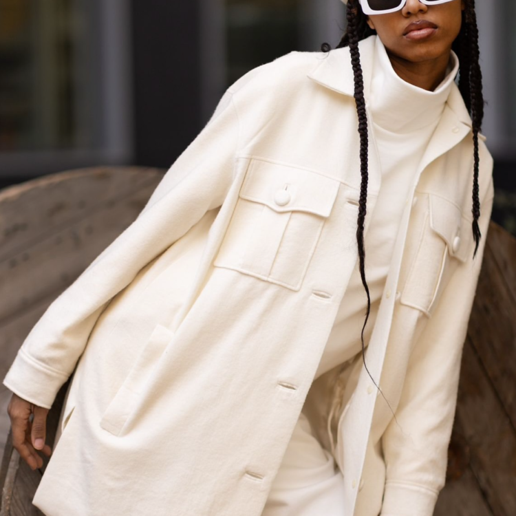 weißer mantel Lina Goldie